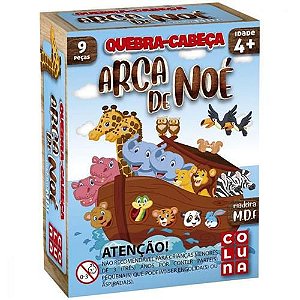 Quebra Cabeça Arca De Noé 9 Peças Madeira Coluna