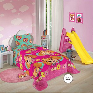 Edredom Solteiro Dupla Face Lepper Patrulha Canina 150x220cm