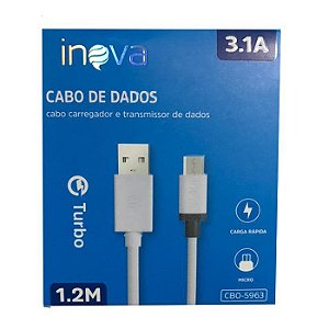 CABO USB V8 3.1A 1,2 METROS INOVA