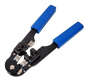 Alicate De Crimpar Cabo Rede Rj45 + Desencapador + Nf