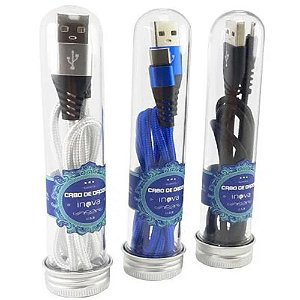 Cabo de Dados Inova 3.1 Micro USB V8 1m tubo CBO-5860