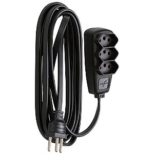 EXTENSAO 3M  PRETA LIDERPLUS REF.9917