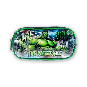 ESTOJO ESCOLAR INCRIVEL HULK 2 COMPARTIMENTO REFORCADO