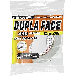 Fita Dupla Face de Papel, 12mmx30m, Adelbras - PT 1 UN