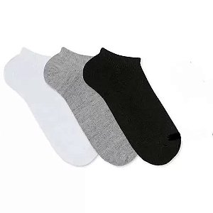 MEIA ADULTO 3 PARES SOQUETE AYUMI MASCULINA
