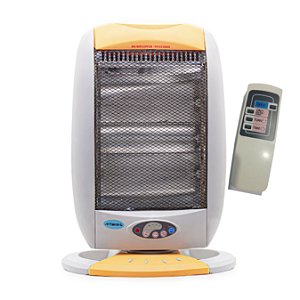 Aquecedor Elétrico Giratório Com Controle Remoto 110V 1200w