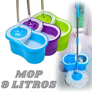 Esfreg%25E3o Mop Limpeza Pratica Balde Com Rodas 9 Litros
