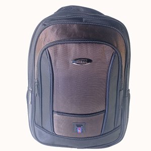 MOCHILA ESCOLAR DE COSTA PRETA COM 3 BOLSOS REFORCADA 16 POL