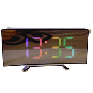 Relogio Cubo De Mesa Digital Despertador Led A Pilha ou USB