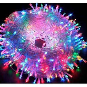Pisca Pisca Luz De Natal 100L 4,2m Colorido 127V Fio Branco