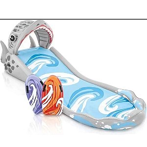 Piscina Escorregador Playground Inflavel Tubarão Intex 57159