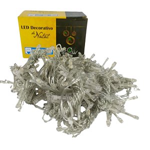 Pisca Pisca Cortina 320L 3X3m 10 Tiras Branco 127V