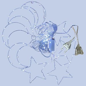 Pisca Pisca 3m 8 Tiras Estrela Branco Frio 127V