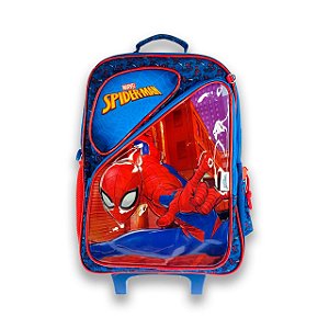 MOCHILA DE RODINHA DO HOMEM ARANHA+BRINDE ESTOJO