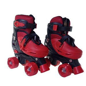 Patins De 4 Rodas Vermelho Elite Tamanho:32/35