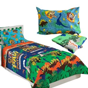 JOGO DE CAMA INFANTIL 3 PECAS MICROFIBRA Mod:PATRULHAAZUL 1
