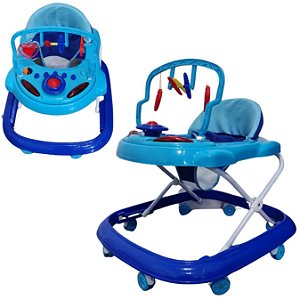 Andador Musical Infantil Bebe Styll -  Menino Cor:Azul