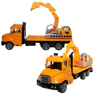 Caminhão De Ferro,Plastico Colecionáveis12cm Mod:Escavadeira