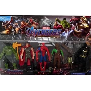 Bonecos Super Heróis Cartelado Kit Com 6 Bonecos 15cm