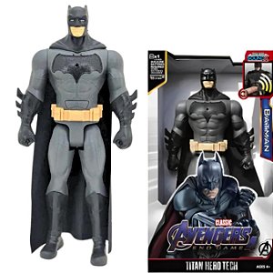 Boneco 30cm articulado com som e led Personagem:Batman