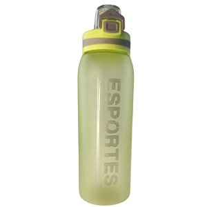 Garrafa de Agua Plastica 900ml Academia Colorida Cor:Amarelo
