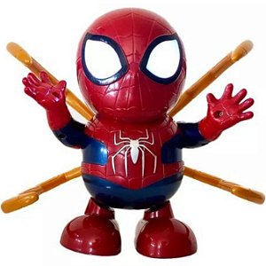 Brinquedo Robo Abajur, Dança e Emite Som Modelo Homem Aranha