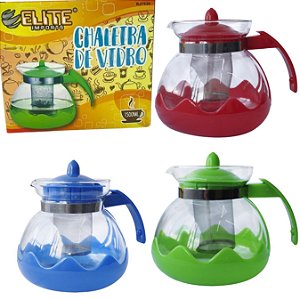 CHALEIRA DE VIDRO COM INFUSOR 1500 ML ELITE