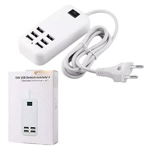 HUBS 20W POWER ADAPTER 6 ENTRADAS USB 1,5 METROS