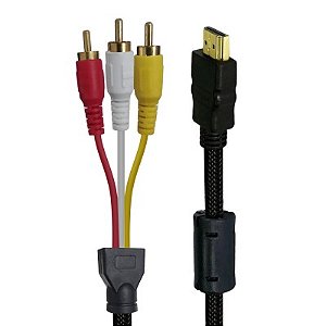 CABO 3RCA X HDMI 2.0 COM FILTRO NYLON 2MTRS MB51026 MBTECH