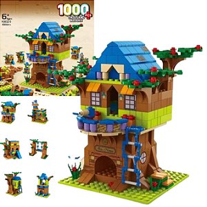 Conjunto 1000 Pç Brinquedo Blocos Casa Na Árvore