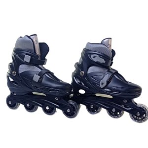Patins Inline Roller De 4 Rodas Preto Elite Tamanho:28/31