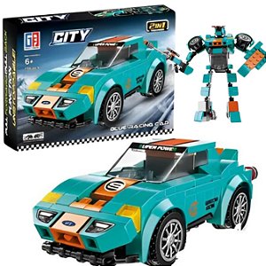 Bloco De Montar Brinquedo Speed Racing 196 pç 2em1 Car mod:4