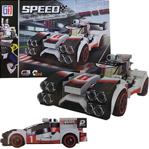 Bloco De Montar Brinquedo Speed Racing 2em1 Carro G Modelo:4