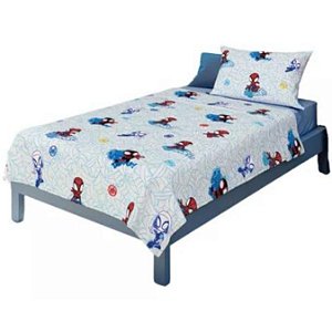 Jogo De Cama Solteiro Lepper 3Pç 100%Algodão: Homem Aranha