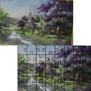 QUEBRA-CABEÇA 500 PEÇAS JOGSAW PUZZLE CASA,FONTE AGUA