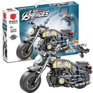 Bloco De Montar Brinquedo Aheroes Super Motocross Avangers