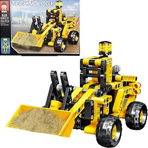 Bloco De Montar Brinquedo Technology  Pá Caregadeira 254 pç