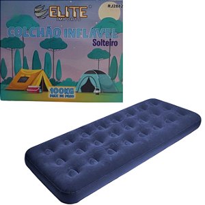 COLCHAO INFLAVEL SOLTEIRO 191X73CM SUPORTA ATÉ 100KG ELITE