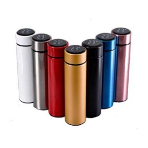 GARRAFA TERMICA INOX COM SENSOR DE TEMPERATURA 500ML
