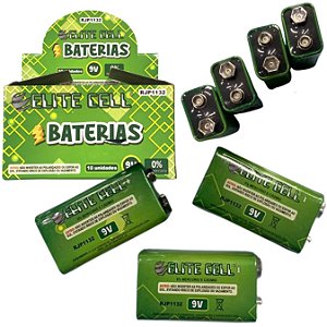 PILHA BATERIA 9 V ELITE - 1 UNIDADE