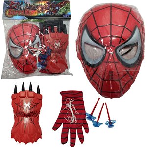 Máscara do Homem Aranha com Lança Teia de Garra