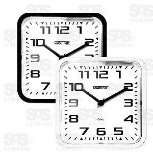 Relógio De Parede Arábico Quadrado Maxtime