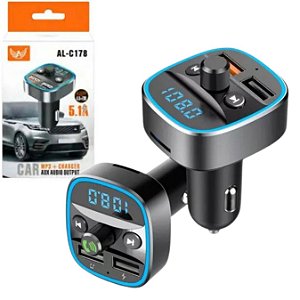 Transmissor FM,Bluetooth,SD e Carregador Veicular Altomex