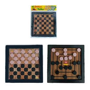 Jogo De Tabuleiro Dama E Trilha 2 Em 1 330S