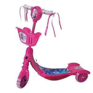 Patinete Infantil 03 Rodas Com Cesta, Musica e Luz