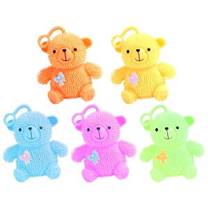 Urso Macio Com Luz De Apertar Anti Stress Com Alça - SORTIDO