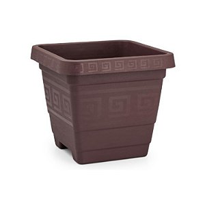 Vaso Plastico Quadrado 18Lts Cafe