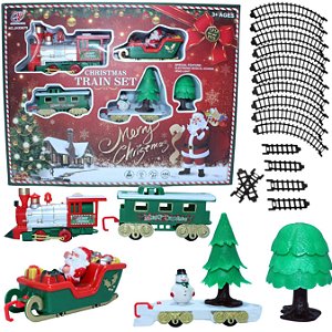 Trem Eletico Trilho com Musica e Luz-Enfeite Arvore de Natal