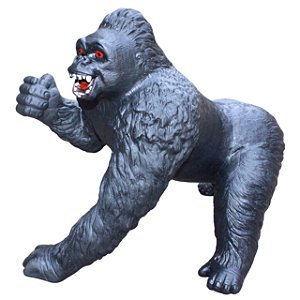Brinquedo King Kong De Borracha 30cm Grande Com Som e Luz