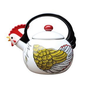 Chaleira Esmaltada Galinha Com Apito 1,5 Litros Bichinhos